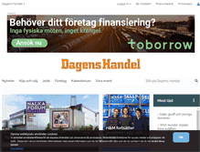 Tablet Screenshot of dagenshandel.se